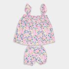 Infant Girl's Short Set, Pink, small image number null