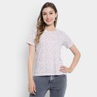 All Over Print Round Neck T-Shirt, White, small image number null