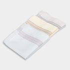 Men's Assorted Colors Striped Pack of 3 Handkerchief, एक्वा, small