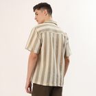 Men's Green Half Sleeve Spread Collar Casual Shirt, Light Green, small