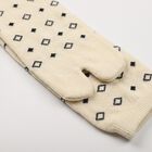 Women's Cream Regular Fit Geometric Finger Socks Pack of 1 Socks, ऑफ व्हाइट, small