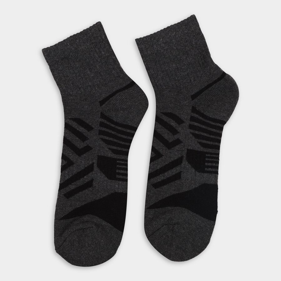 Men's Socks (Pack of 2), काला, large image number null