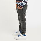 Boys' Charcoal Black Relaxed Fit Jogger Jeans, चारकोल, small image number null