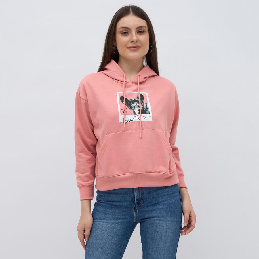 Ladies' Sweatshirt, गुलाबी, large image number null