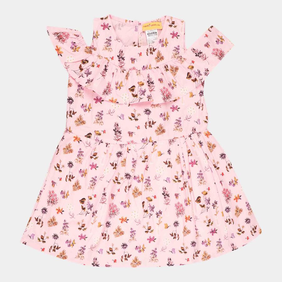 Printed Frock, Light Pink, large image number null