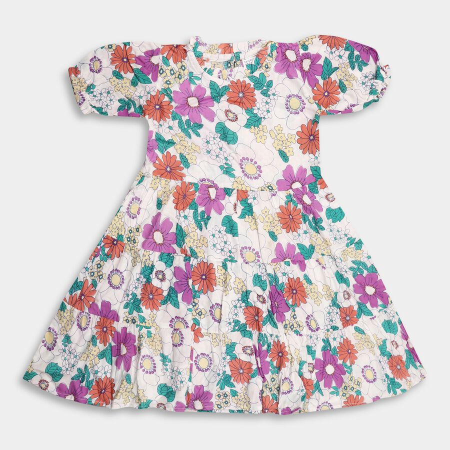 Girl's Dress, ऑफ व्हाइट, large image number null
