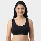 Women's Black Wireless Seamless Bralette, काला, small