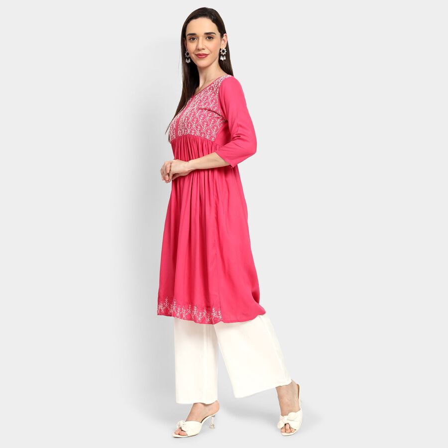 Ladies' Kurta Pyjama Set, Fuchsia, large image number null