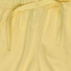 Infants' Yellow Regular Fit Cat Print Cotton Half Pant, Yellow, small