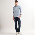 Men's 100% Cotton Regular Collar Casual Shirt, Light Blue, small image number null