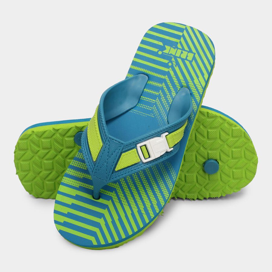 Boys' Slipper, टील ब्लू, large image number null
