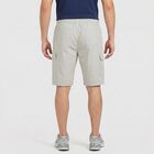 Men's Grey Regular Fit Solid Jamaican Shorts, हल्का ग्रे, small