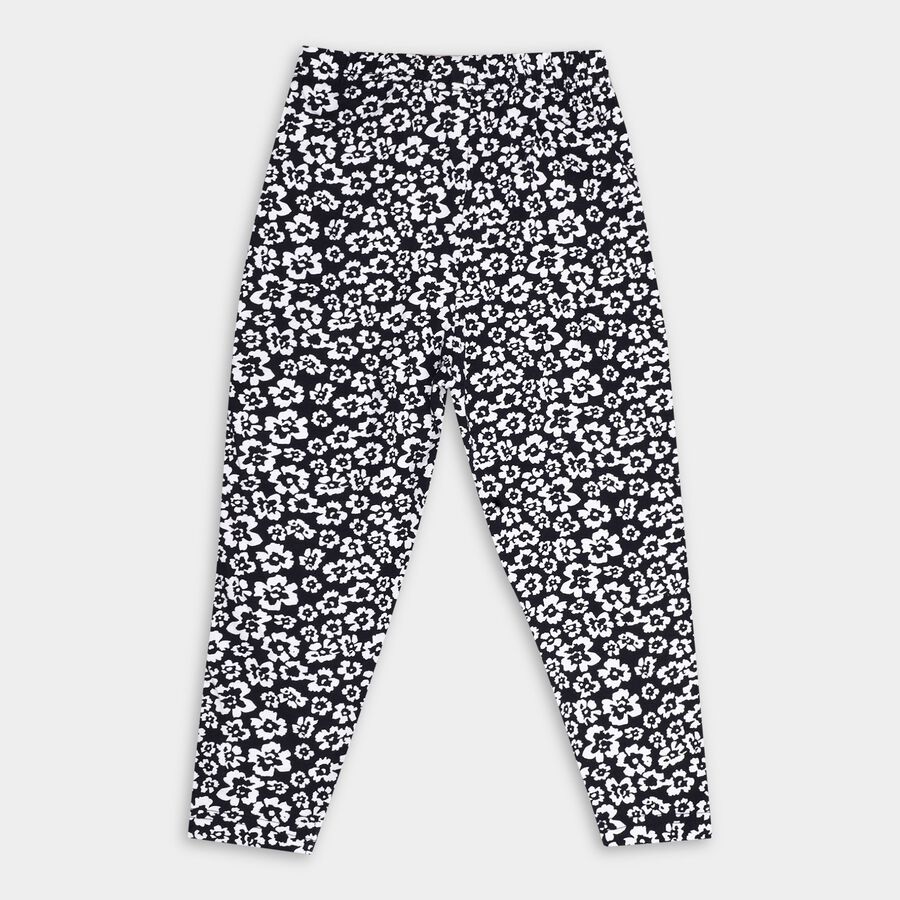 Girl's All Over Printed Navy Blue Pyjama, Navy Blue, large image number null