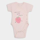 Infants' 100% Cotton Bodysuit , Light Pink, small