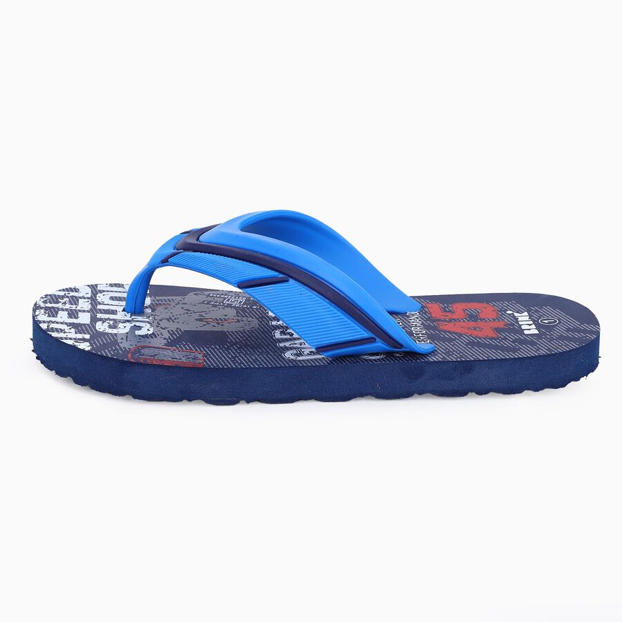 Kids Grey Graphic Print Flip-Flops, Grey, large
