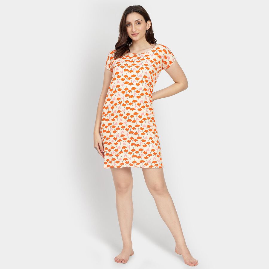 Ladies' Nighty, पीच, large image number null