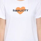 Embellished Round Neck T-Shirt, White, small image number null