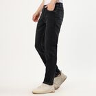 Men's Jet Black Slim Fit Jeans, Dark Grey, small