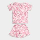 Infant Girl's Cotton Short Set, Pink, small image number null