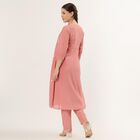 Women's Pink Floral Printed Ethnic Set, हल्का गुलाबी, small