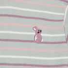 Infants Light Sage Green Crew Neck Striped Pullover, Light Green, small image number null