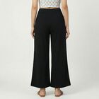 Women's Black Wide-Leg High-Rise Palazzos, काला, small