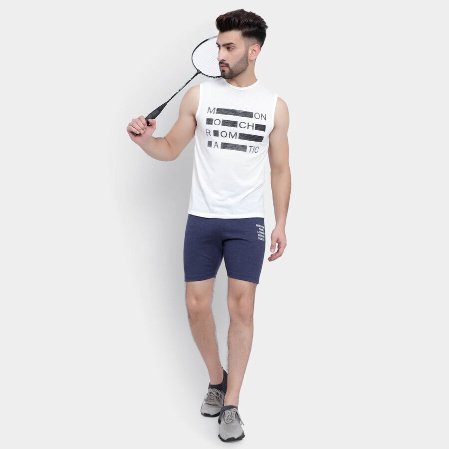Solid Basic Bermuda, Melange Blue, large image number null