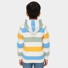Boys Multicolor Hooded Neck Casual Sweatshirt, सफ़ेद, small image number null