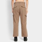Ladies' 100% Cotton Trousers, Brown, small image number null
