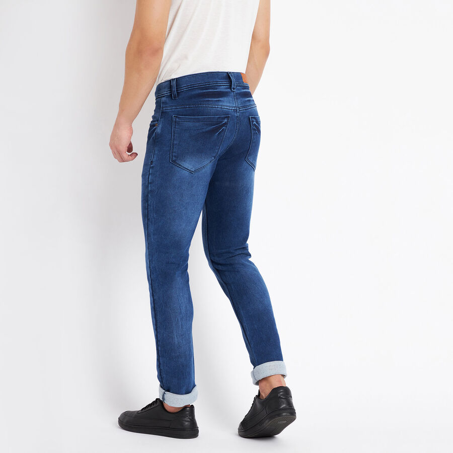 Overdyed 5 Pocket Skinny Jeans, Mid Blue, large image number null