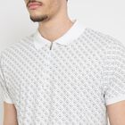 Men's 100% Cotton Collared Half Sleeves T-Shirt , सफ़ेद, small image number null