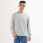 Men's Light Grey Crew Neck Casual T-Shirt, Light Grey, small image number null