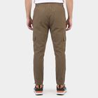 Men's Beige Slim Fit Cargo Jogger, गहरा पीला, small