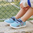 Boys' Light Blue Velcro Strap Sneakers, नीला, small