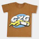 Boys' 100% Cotton Half Sleeves T-Shirt, भूरा, small image number null