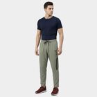 Men's Light Green Tapered Fit Ribbed Cuff Track Pants, हल्का हरा, small
