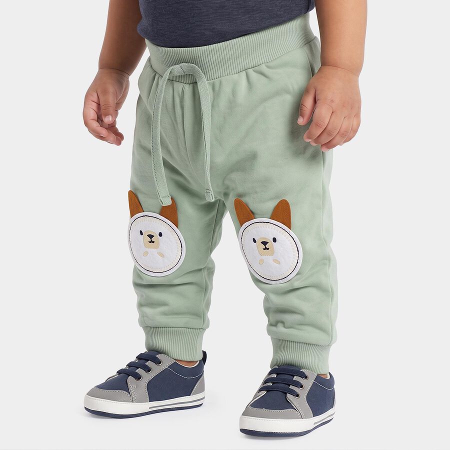 Yellow India Pattern Yellow Hippo Infants' Sage Green Animal Patch Jogger Pyjama | Vishal ...