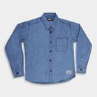 Boys' Casual Shirt , मध्यम नीला, small image number null