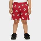 Girls' Maroon Regular Fit Daisy Floral Print Shorts, Pink, small