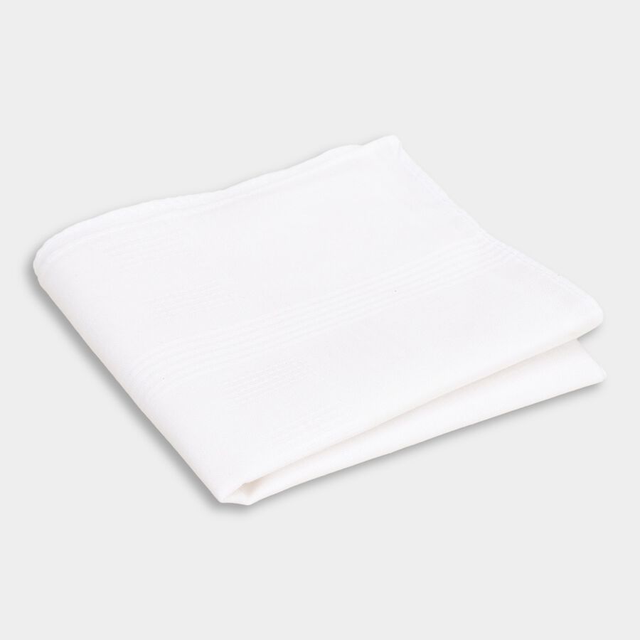 Men's Cotton Hanky, White, large