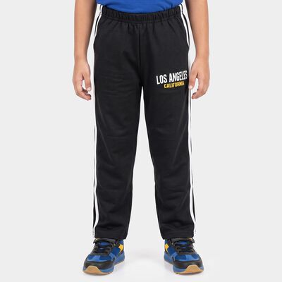 Boys' Dark Grey Straight Fit Side Stripe Printed Pyjama
