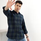 Men's Muted Olive Green Button Down Casual Shirt, ओलिव, small image number null