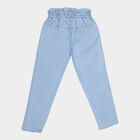 Girls Washed Pull Ups Jeans, Mid Blue, small image number null