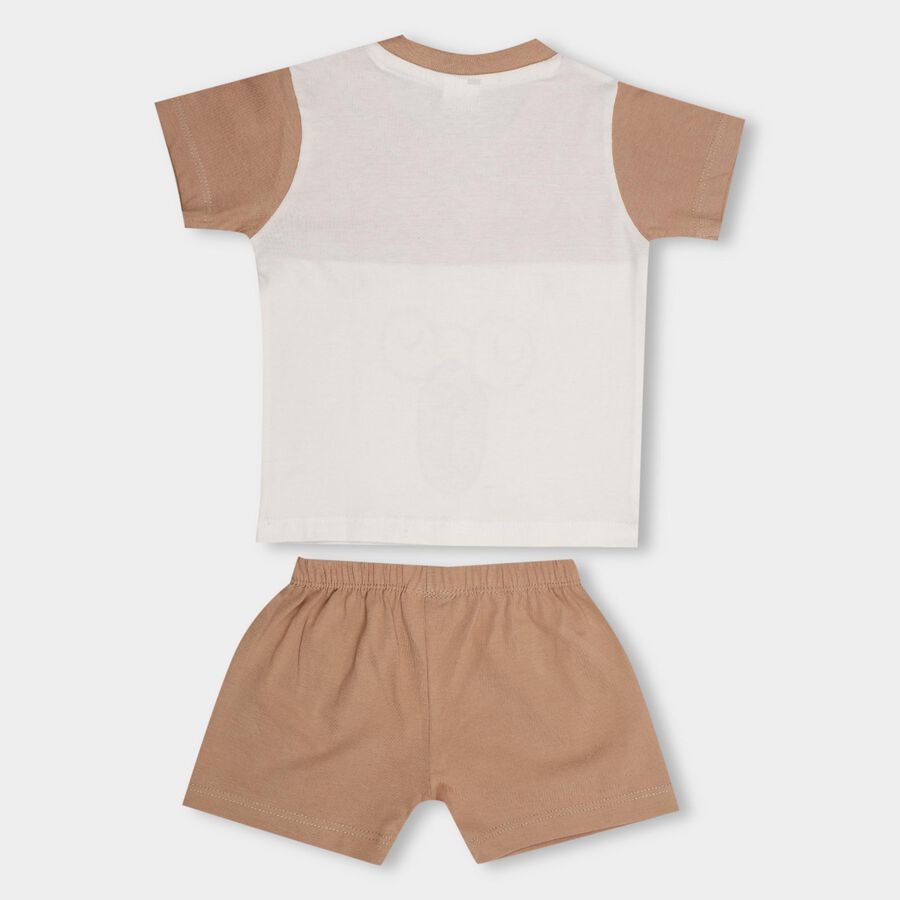 Infant Boys' 100% Cotton Baba Suit, Beige, large