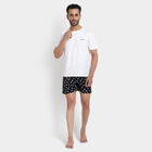 Cotton Printed Inner Elastic Boxers, Black, small image number null