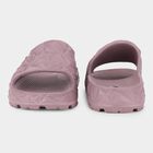 Women's Muted Mauve Embossed Slip-On Slippers, Purple, small