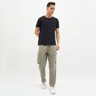 Men's Slim Fit Casual Trousers, Light Green, small image number null