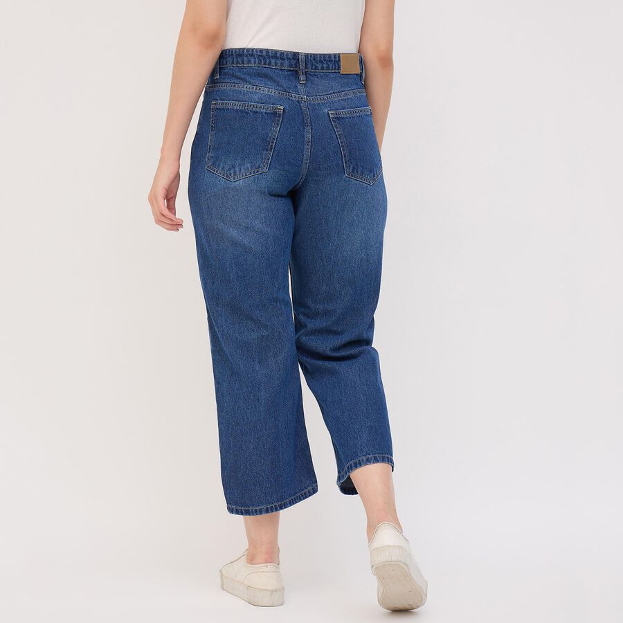 Ladies' 100% Cotton Jeans, Mid Blue, large image number null