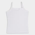 Girls' 100% Cotton Vest, White, small image number null