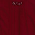 Girls' Maroon Round Neck Ruffle Sleeve T-Shirt, वाइन, small
